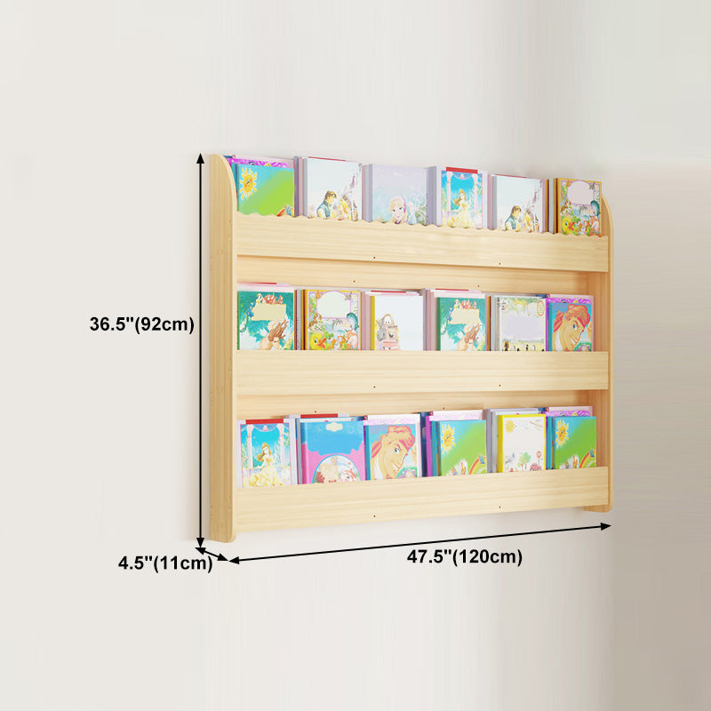 Contemporary Style Bookshelf Solid Wood Wall Mounted Bookcase for Home Office Clearhalo 'Bookcases' 'furn' 'furn_bookcases' 'Furniture' 'furniture_bookcases' 'kitchen' 'kitchen_bookcases' 'Living Room Furniture' 'Office Furniture' 4726978