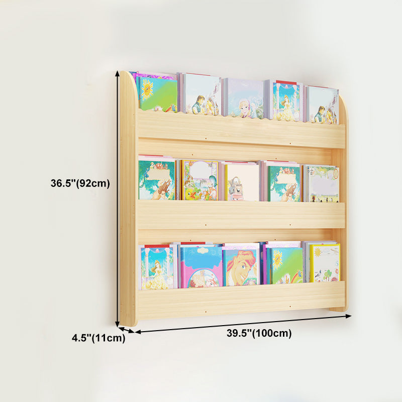 Contemporary Style Bookshelf Solid Wood Wall Mounted Bookcase for Home Office Clearhalo 'Bookcases' 'furn' 'furn_bookcases' 'Furniture' 'furniture_bookcases' 'kitchen' 'kitchen_bookcases' 'Living Room Furniture' 'Office Furniture' 4726979