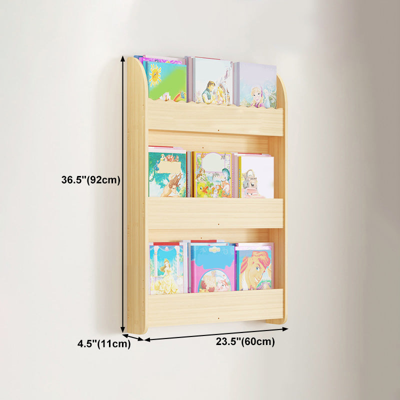 Contemporary Style Bookshelf Solid Wood Wall Mounted Bookcase for Home Office Clearhalo 'Bookcases' 'furn' 'furn_bookcases' 'Furniture' 'furniture_bookcases' 'kitchen' 'kitchen_bookcases' 'Living Room Furniture' 'Office Furniture' 4726981