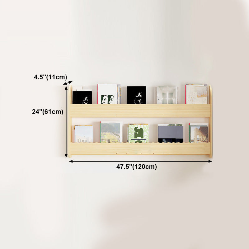 Contemporary Style Bookshelf Solid Wood Wall Mounted Bookcase for Home Office Clearhalo 'Bookcases' 'furn' 'furn_bookcases' 'Furniture' 'furniture_bookcases' 'kitchen' 'kitchen_bookcases' 'Living Room Furniture' 'Office Furniture' 4726983