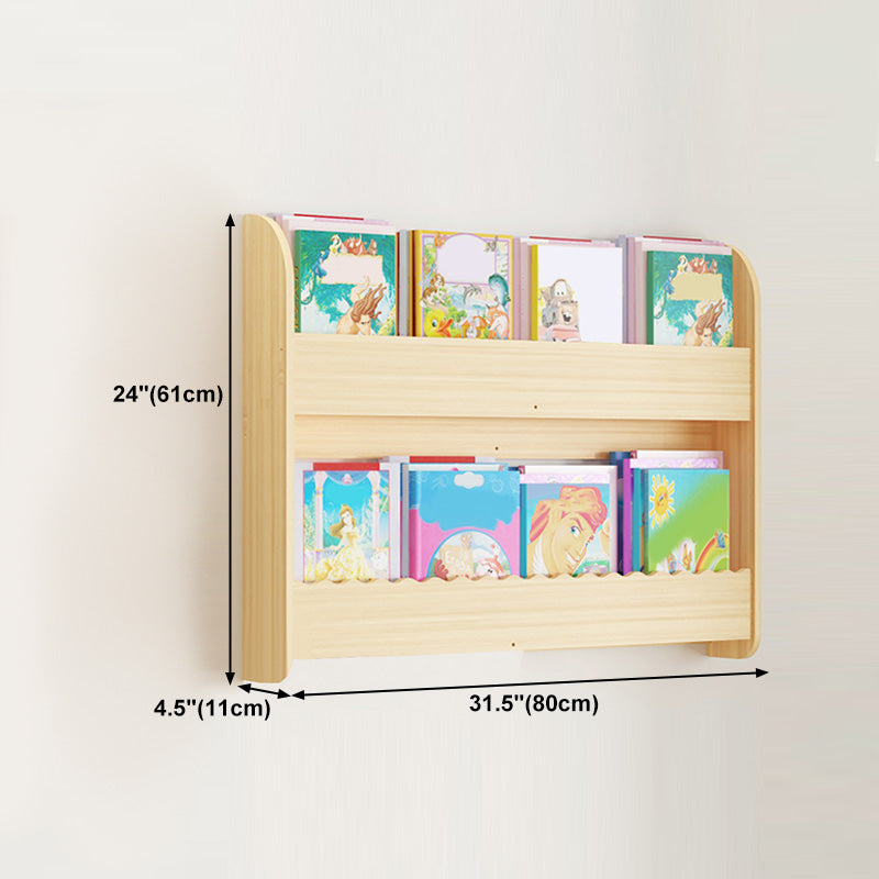 Contemporary Style Bookshelf Solid Wood Wall Mounted Bookcase for Home Office Clearhalo 'Bookcases' 'furn' 'furn_bookcases' 'Furniture' 'furniture_bookcases' 'kitchen' 'kitchen_bookcases' 'Living Room Furniture' 'Office Furniture' 4726984