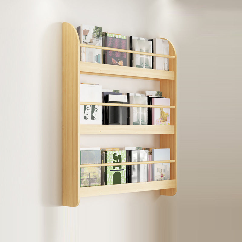 Wood Floating Bookcase Contemporary Style Wall Mounted Book Shelf 31.5"L x 4.7"W x 36.2"H Clearhalo 'Bookcases' 'furn' 'furn_bookcases' 'Furniture' 'furniture_bookcases' 'kitchen' 'kitchen_bookcases' 'Living Room Furniture' 'Office Furniture' 4726993