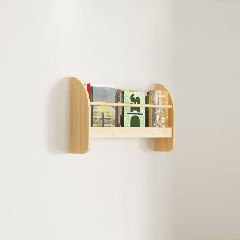 Wood Floating Bookcase Contemporary Style Wall Mounted Book Shelf 23.6"L x 4.7"W x 12.6"H Clearhalo 'Bookcases' 'furn' 'furn_bookcases' 'Furniture' 'furniture_bookcases' 'kitchen' 'kitchen_bookcases' 'Living Room Furniture' 'Office Furniture' 4726994