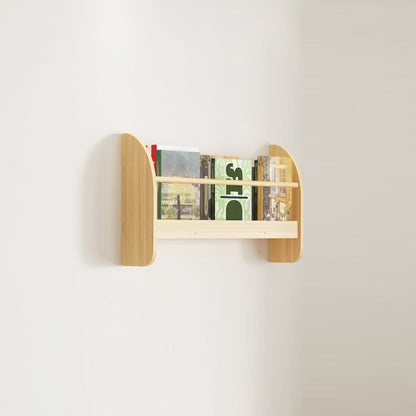 Wood Floating Bookcase Contemporary Style Wall Mounted Book Shelf 23.6"L x 4.7"W x 12.6"H Clearhalo 'Bookcases' 'furn' 'furn_bookcases' 'Furniture' 'furniture_bookcases' 'kitchen' 'kitchen_bookcases' 'Living Room Furniture' 'Office Furniture' 4726994