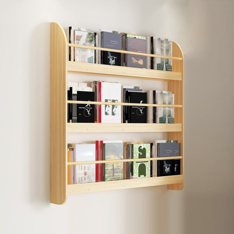 Wood Floating Bookcase Contemporary Style Wall Mounted Book Shelf 39.4"L x 4.7"W x 36.2"H Clearhalo 'Bookcases' 'furn' 'furn_bookcases' 'Furniture' 'furniture_bookcases' 'kitchen' 'kitchen_bookcases' 'Living Room Furniture' 'Office Furniture' 4726995