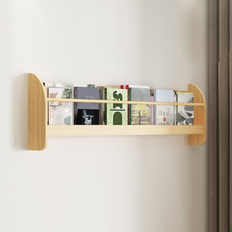 Wood Floating Bookcase Contemporary Style Wall Mounted Book Shelf 47.2"L x 4.7"W x 12.6"H Clearhalo 'Bookcases' 'furn' 'furn_bookcases' 'Furniture' 'furniture_bookcases' 'kitchen' 'kitchen_bookcases' 'Living Room Furniture' 'Office Furniture' 4726997