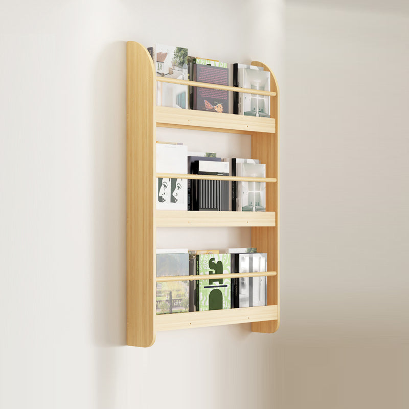 Wood Floating Bookcase Contemporary Style Wall Mounted Book Shelf 23.6"L x 4.7"W x 36.2"H Clearhalo 'Bookcases' 'furn' 'furn_bookcases' 'Furniture' 'furniture_bookcases' 'kitchen' 'kitchen_bookcases' 'Living Room Furniture' 'Office Furniture' 4727002