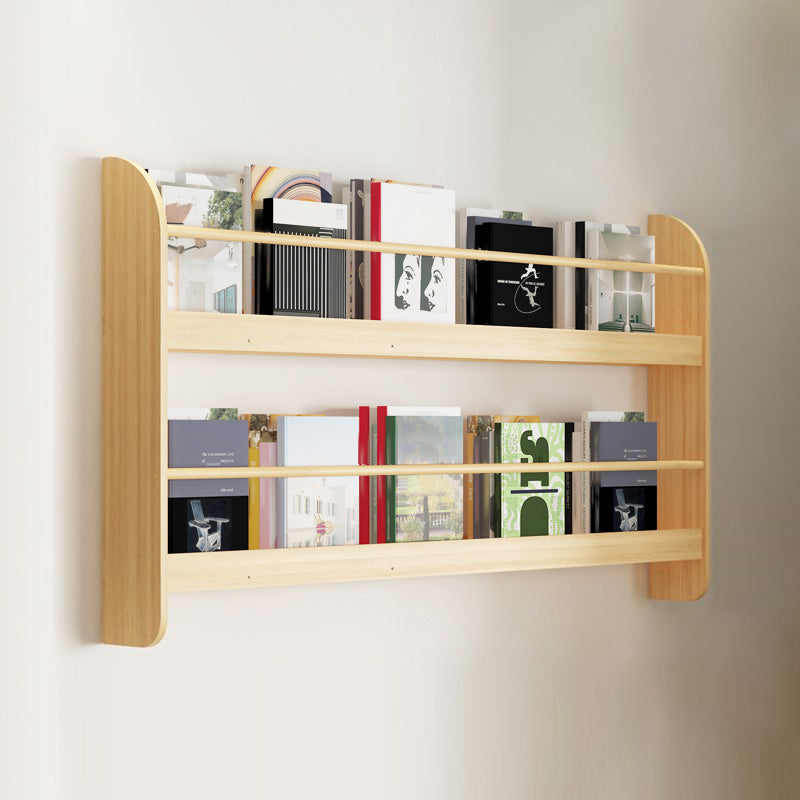 Wood Floating Bookcase Contemporary Style Wall Mounted Book Shelf 47.2"L x 4.7"W x 24"H Clearhalo 'Bookcases' 'furn' 'furn_bookcases' 'Furniture' 'furniture_bookcases' 'kitchen' 'kitchen_bookcases' 'Living Room Furniture' 'Office Furniture' 4727004