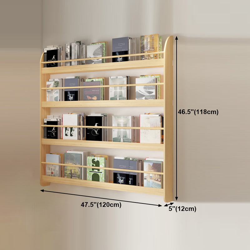 Wood Floating Bookcase Contemporary Style Wall Mounted Book Shelf Clearhalo 'Bookcases' 'furn' 'furn_bookcases' 'Furniture' 'furniture_bookcases' 'kitchen' 'kitchen_bookcases' 'Living Room Furniture' 'Office Furniture' 4727006