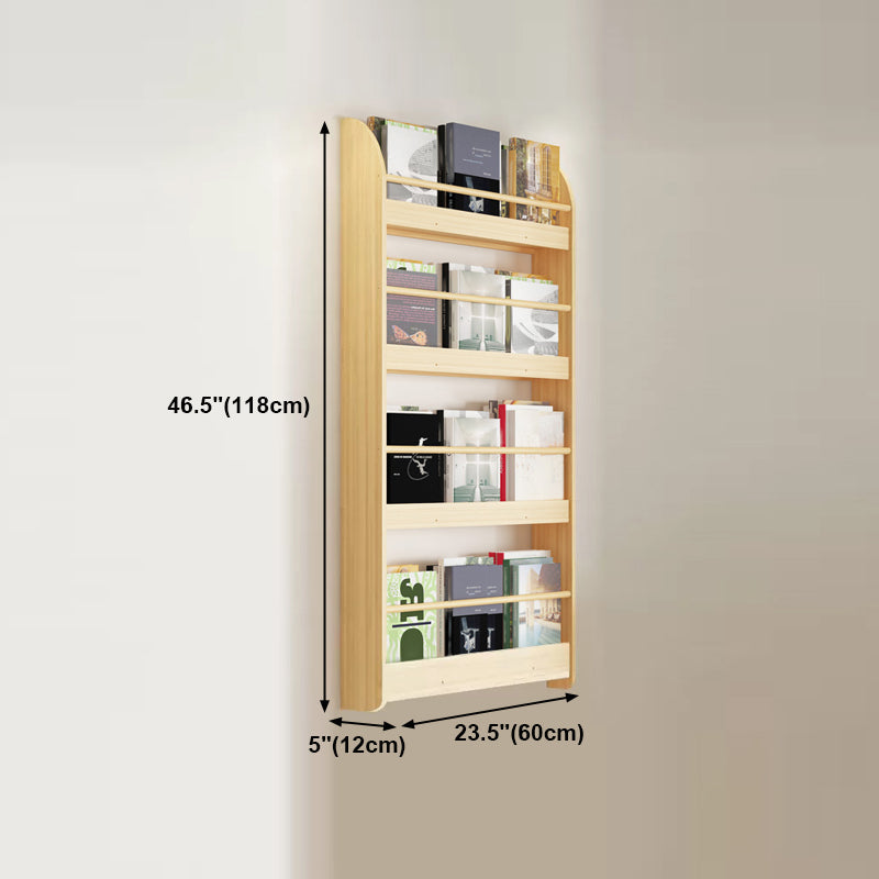 Wood Floating Bookcase Contemporary Style Wall Mounted Book Shelf Clearhalo 'Bookcases' 'furn' 'furn_bookcases' 'Furniture' 'furniture_bookcases' 'kitchen' 'kitchen_bookcases' 'Living Room Furniture' 'Office Furniture' 4727009