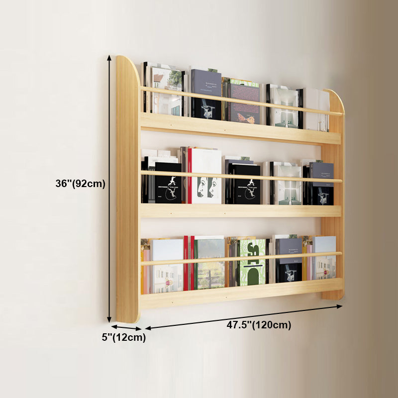 Wood Floating Bookcase Contemporary Style Wall Mounted Book Shelf Clearhalo 'Bookcases' 'furn' 'furn_bookcases' 'Furniture' 'furniture_bookcases' 'kitchen' 'kitchen_bookcases' 'Living Room Furniture' 'Office Furniture' 4727010