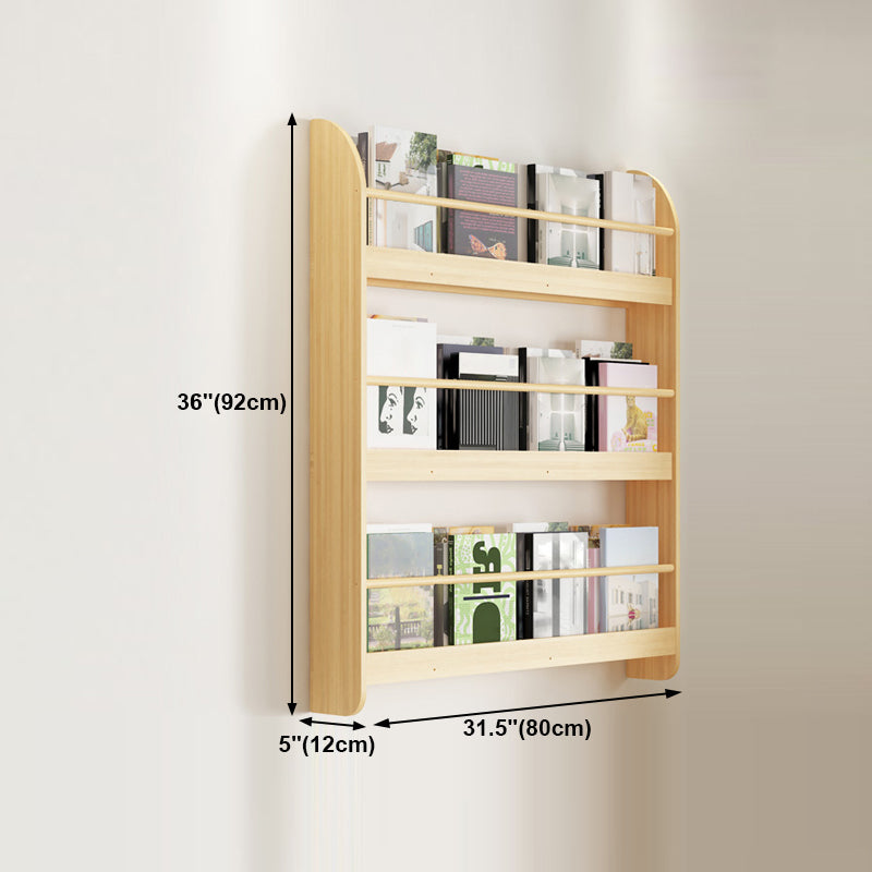 Wood Floating Bookcase Contemporary Style Wall Mounted Book Shelf Clearhalo 'Bookcases' 'furn' 'furn_bookcases' 'Furniture' 'furniture_bookcases' 'kitchen' 'kitchen_bookcases' 'Living Room Furniture' 'Office Furniture' 4727012
