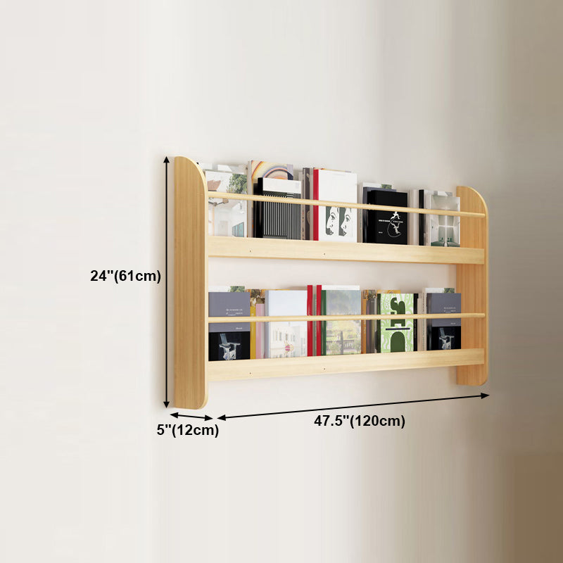 Wood Floating Bookcase Contemporary Style Wall Mounted Book Shelf Clearhalo 'Bookcases' 'furn' 'furn_bookcases' 'Furniture' 'furniture_bookcases' 'kitchen' 'kitchen_bookcases' 'Living Room Furniture' 'Office Furniture' 4727014