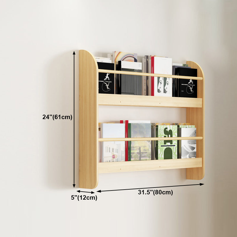 Wood Floating Bookcase Contemporary Style Wall Mounted Book Shelf Clearhalo 'Bookcases' 'furn' 'furn_bookcases' 'Furniture' 'furniture_bookcases' 'kitchen' 'kitchen_bookcases' 'Living Room Furniture' 'Office Furniture' 4727016