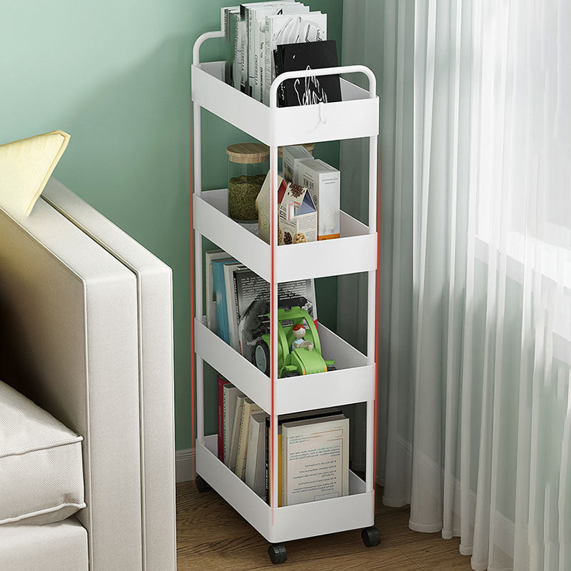 Contemporary Style Bookshelf with Casters Wheel Book Shelf for Home Office Study Room Clearhalo 'Bookcases' 'furn' 'furn_bookcases' 'Furniture' 'furniture_bookcases' 'kitchen' 'kitchen_bookcases' 'Living Room Furniture' 'Office Furniture' 4727028