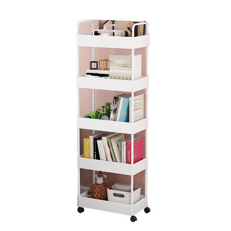 Contemporary Style Bookshelf with Casters Wheel Book Shelf for Home Office Study Room Clearhalo 'Bookcases' 'furn' 'furn_bookcases' 'Furniture' 'furniture_bookcases' 'kitchen' 'kitchen_bookcases' 'Living Room Furniture' 'Office Furniture' 4727031