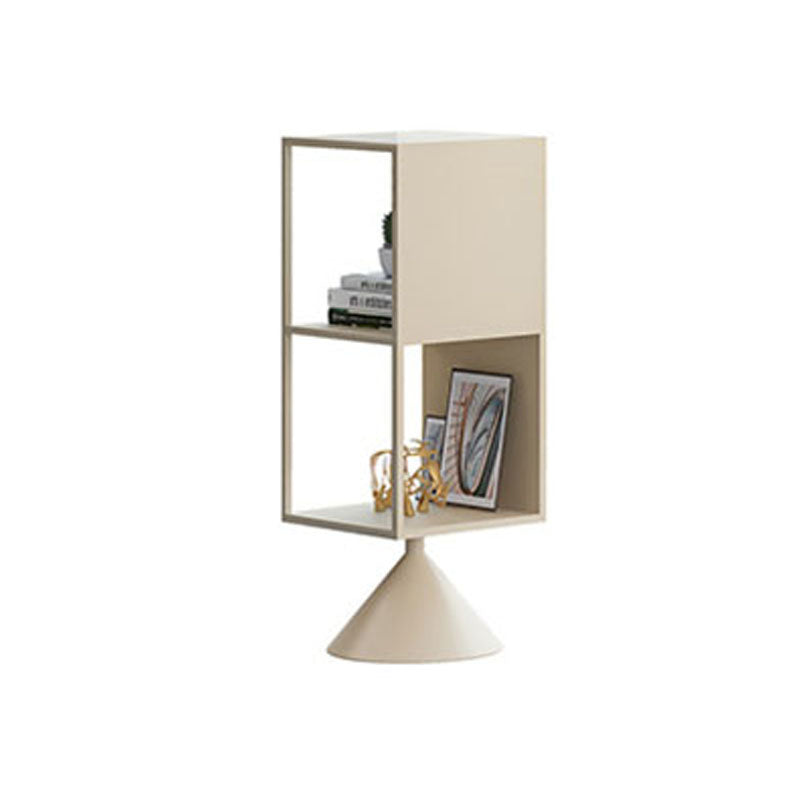 Contemporary Style Bookshelf Open Shelf Bookcase for Home Office Study Room 11.8"L x 11.8"W x 34.6"H Off-White Clearhalo 'Bookcases' 'furn' 'furn_bookcases' 'Furniture' 'furniture_bookcases' 'kitchen' 'kitchen_bookcases' 'Living Room Furniture' 'Office Furniture' 4727063