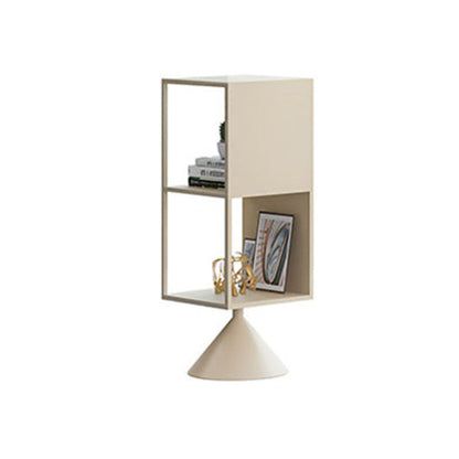 Contemporary Style Bookshelf Open Shelf Bookcase for Home Office Study Room 11.8"L x 11.8"W x 34.6"H Off-White Clearhalo 'Bookcases' 'furn' 'furn_bookcases' 'Furniture' 'furniture_bookcases' 'kitchen' 'kitchen_bookcases' 'Living Room Furniture' 'Office Furniture' 4727063