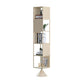 Contemporary Style Bookshelf Open Shelf Bookcase for Home Office Study Room 11.8"L x 11.8"W x 70.1"H Off-White Clearhalo 'Bookcases' 'furn' 'furn_bookcases' 'Furniture' 'furniture_bookcases' 'kitchen' 'kitchen_bookcases' 'Living Room Furniture' 'Office Furniture' 4727065