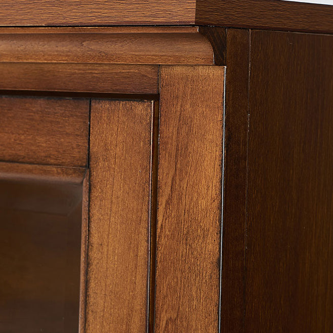 Solid Wood Standard Bookcase Contemporary Vertical Bookcase with Glass Doors Clearhalo 'Bookcases' 'furn' 'furn_bookcases' 'Furniture' 'furniture_bookcases' 'kitchen' 'kitchen_bookcases' 'Living Room Furniture' 'Office Furniture' 4727095