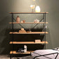 5-Shelf Industrial Open Etagere Bookshelf with Iron Frame Pine Wood Shelf Clearhalo 'Bookcases' 'furn' 'furn_bookcases' 'Furniture' 'furniture_bookcases' 'kitchen' 'kitchen_bookcases' 'Living Room Furniture' 'Office Furniture' 4727115