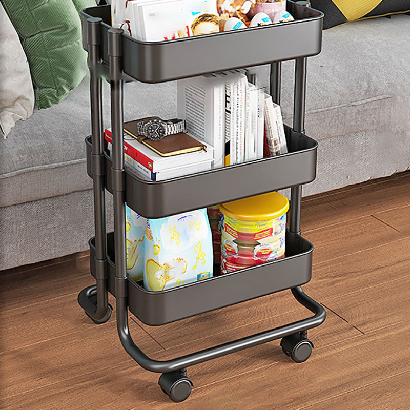 Contemporary Style Bookshelf with Caster Wheel Book Shelf for Home Office Black Clearhalo 'Bookcases' 'furn' 'furn_bookcases' 'Furniture' 'furniture_bookcases' 'kitchen' 'kitchen_bookcases' 'Living Room Furniture' 'Office Furniture' 4727151