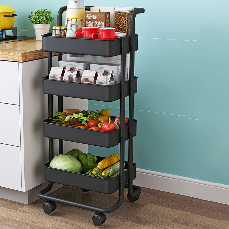 Contemporary Style Bookshelf with Caster Wheel Book Shelf for Home Office Black Clearhalo 'Bookcases' 'furn' 'furn_bookcases' 'Furniture' 'furniture_bookcases' 'kitchen' 'kitchen_bookcases' 'Living Room Furniture' 'Office Furniture' 4727152