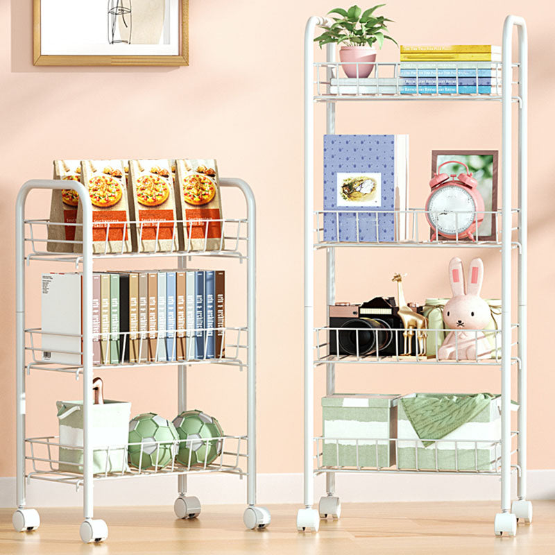 11"W Bookshelf Contemporary Style Bookcase with Casters for Home and Study Room Clearhalo 'Bookcases' 'furn' 'furn_bookcases' 'Furniture' 'furniture_bookcases' 'kitchen' 'kitchen_bookcases' 'Living Room Furniture' 'Office Furniture' 4727163