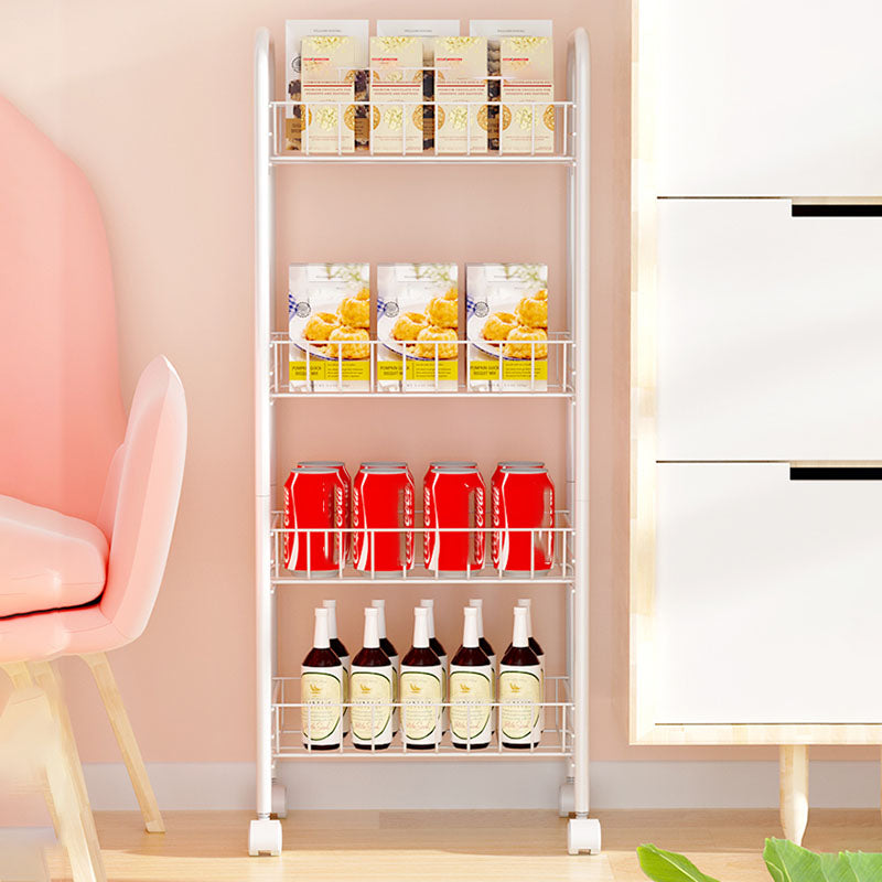 11"W Bookshelf Contemporary Style Bookcase with Casters for Home and Study Room Clearhalo 'Bookcases' 'furn' 'furn_bookcases' 'Furniture' 'furniture_bookcases' 'kitchen' 'kitchen_bookcases' 'Living Room Furniture' 'Office Furniture' 4727175