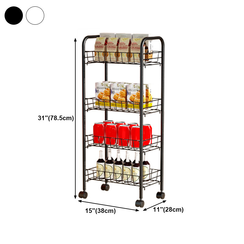 11"W Bookshelf Contemporary Style Bookcase with Casters for Home and Study Room Clearhalo 'Bookcases' 'furn' 'furn_bookcases' 'Furniture' 'furniture_bookcases' 'kitchen' 'kitchen_bookcases' 'Living Room Furniture' 'Office Furniture' 4727178
