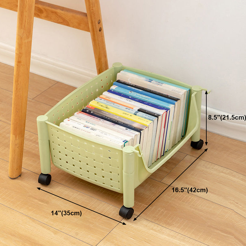 14" Wide Bookshelf Contemporary Style Bookcase with Casters for Home Office Clearhalo 'Bookcases' 'furn' 'furn_bookcases' 'Furniture' 'furniture_bookcases' 'kitchen' 'kitchen_bookcases' 'Living Room Furniture' 'Office Furniture' 4727192