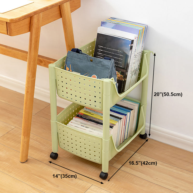 14" Wide Bookshelf Contemporary Style Bookcase with Casters for Home Office Clearhalo 'Bookcases' 'furn' 'furn_bookcases' 'Furniture' 'furniture_bookcases' 'kitchen' 'kitchen_bookcases' 'Living Room Furniture' 'Office Furniture' 4727193