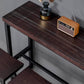 Brown Modern Style Bar Table Solid Wood and Iron Balcony Casual Bar Table Clearhalo 'Bar Furniture' 'Bar Tables' 'bar_tables' 'furn' 'furn_bar_tables' 'Furniture' 'furniture_bar_tables' 'Kitchen & Dining Furniture' 4729476