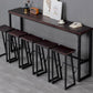 Brown Modern Style Bar Table Solid Wood and Iron Balcony Casual Bar Table Clearhalo 'Bar Furniture' 'Bar Tables' 'bar_tables' 'furn' 'furn_bar_tables' 'Furniture' 'furniture_bar_tables' 'Kitchen & Dining Furniture' 4729479