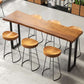 Brown Modern Style Bar Table in Solid Wood and Iron Coffee Shop Bar Table 70.9"L x 17.7"W x 41.3"H Without Chairs Clearhalo 'Bar Furniture' 'Bar Tables' 'bar_tables' 'furn' 'furn_bar_tables' 'Furniture' 'furniture_bar_tables' 'Kitchen & Dining Furniture' 4729496