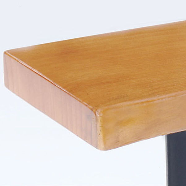 Brown Modern Style Bar Table in Solid Wood and Iron Coffee Shop Bar Table Clearhalo 'Bar Furniture' 'Bar Tables' 'bar_tables' 'furn' 'furn_bar_tables' 'Furniture' 'furniture_bar_tables' 'Kitchen & Dining Furniture' 4729498