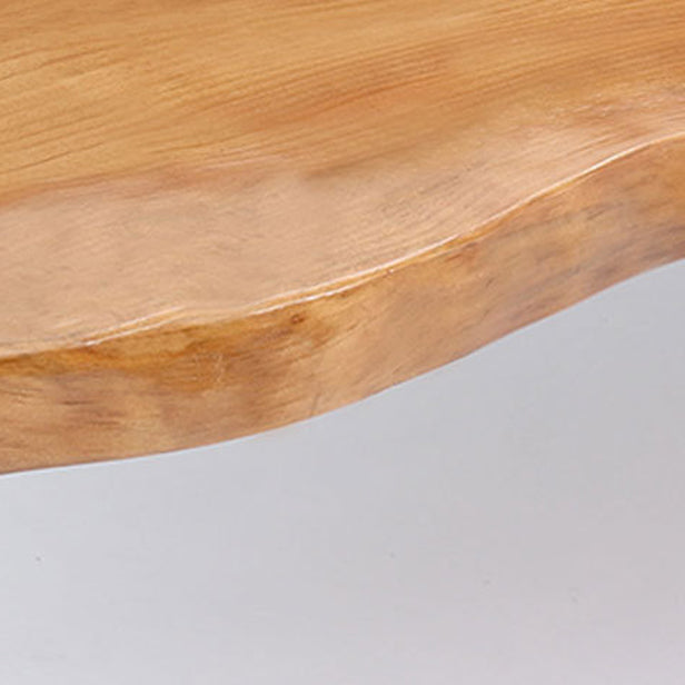 Brown Modern Style Bar Table in Solid Wood and Iron Coffee Shop Bar Table Clearhalo 'Bar Furniture' 'Bar Tables' 'bar_tables' 'furn' 'furn_bar_tables' 'Furniture' 'furniture_bar_tables' 'Kitchen & Dining Furniture' 4729499