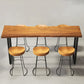 Brown Modern Style Bar Table in Solid Wood and Iron Coffee Shop Bar Table Clearhalo 'Bar Furniture' 'Bar Tables' 'bar_tables' 'furn' 'furn_bar_tables' 'Furniture' 'furniture_bar_tables' 'Kitchen & Dining Furniture' 4729502