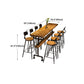 Industrial Style Brown Bar Table Solid Wood Milk Tea Shop Casual Bar Table Clearhalo 'Bar Furniture' 'Bar Tables' 'bar_tables' 'furn' 'furn_bar_tables' 'Furniture' 'furniture_bar_tables' 'Kitchen & Dining Furniture' 4729523