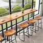 Brown Modern Style Specialty Bar Table Solid Wood and Iron Coffee Shop Bar Table Clearhalo 'Bar Furniture' 'Bar Tables' 'bar_tables' 'furn' 'furn_bar_tables' 'Furniture' 'furniture_bar_tables' 'Kitchen & Dining Furniture' 4729589