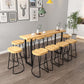 White and Black Glam Style Bar Table in Wood and Metal Milk Tea Shop Bar Table Clearhalo 'Bar Furniture' 'Bar Tables' 'bar_tables' 'furn' 'furn_bar_tables' 'Furniture' 'furniture_bar_tables' 'Kitchen & Dining Furniture' 4729604