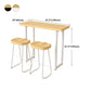 White and Black Glam Style Bar Table in Wood and Metal Milk Tea Shop Bar Table Clearhalo 'Bar Furniture' 'Bar Tables' 'bar_tables' 'furn' 'furn_bar_tables' 'Furniture' 'furniture_bar_tables' 'Kitchen & Dining Furniture' 4729606