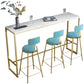 Rectangle Stone Bar Counter Traditional Luxury Bar Counter with Trestle Base 86.6"L x 15.7"W x 41.3"H Without Chairs Clearhalo 'Bar Furniture' 'Bar Tables' 'bar_tables' 'furn' 'furn_bar_tables' 'Furniture' 'furniture_bar_tables' 'Kitchen & Dining Furniture' 4729631