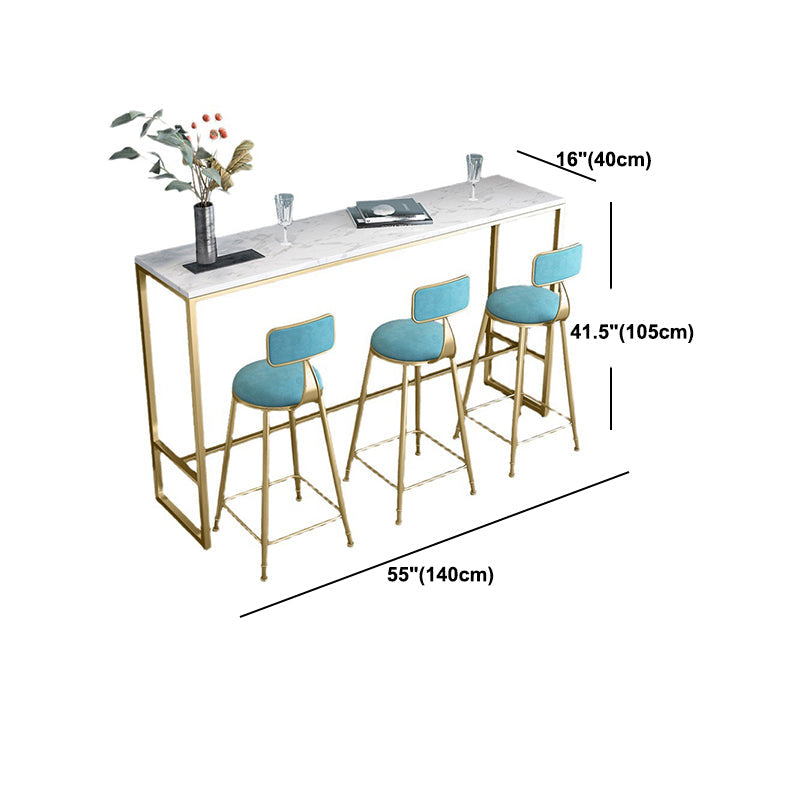 Rectangle Stone Bar Counter Traditional Luxury Bar Counter with Trestle Base Clearhalo 'Bar Furniture' 'Bar Tables' 'bar_tables' 'furn' 'furn_bar_tables' 'Furniture' 'furniture_bar_tables' 'Kitchen & Dining Furniture' 4729636
