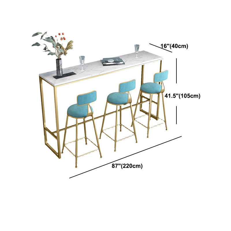 Rectangle Stone Bar Counter Traditional Luxury Bar Counter with Trestle Base Clearhalo 'Bar Furniture' 'Bar Tables' 'bar_tables' 'furn' 'furn_bar_tables' 'Furniture' 'furniture_bar_tables' 'Kitchen & Dining Furniture' 4729640