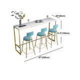 Rectangle Stone Bar Counter Traditional Luxury Bar Counter with Trestle Base Clearhalo 'Bar Furniture' 'Bar Tables' 'bar_tables' 'furn' 'furn_bar_tables' 'Furniture' 'furniture_bar_tables' 'Kitchen & Dining Furniture' 4729640