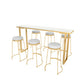 Stone Bar Counter Traditional Luxury Rectangle Bar Counter with Sled Base Clearhalo 'Bar Furniture' 'Bar Tables' 'bar_tables' 'furn' 'furn_bar_tables' 'Furniture' 'furniture_bar_tables' 'Kitchen & Dining Furniture' 4729650