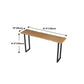Solid Wood Top Bar Counter Industrial Rectangle Bar Counter with Black Base Clearhalo 'Bar Furniture' 'Bar Tables' 'bar_tables' 'Furniture' 'furniture_bar_tables' 'Kitchen & Dining Furniture' 4729671