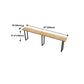 Solid Wood Top Bar Counter Industrial Rectangle Bar Counter with Black Base Clearhalo 'Bar Furniture' 'Bar Tables' 'bar_tables' 'Furniture' 'furniture_bar_tables' 'Kitchen & Dining Furniture' 4729676