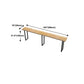 Solid Wood Top Bar Counter Industrial Rectangle Bar Counter with Black Base Clearhalo 'Bar Furniture' 'Bar Tables' 'bar_tables' 'Furniture' 'furniture_bar_tables' 'Kitchen & Dining Furniture' 4729678